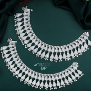 BP Tulsi Silver Premium Drop Designer Anklet